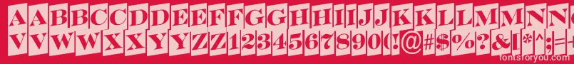 SerifertitulcmupRegular Font – Pink Fonts on Red Background