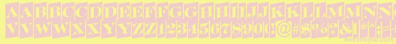 SerifertitulcmupRegular Font – Pink Fonts on Yellow Background