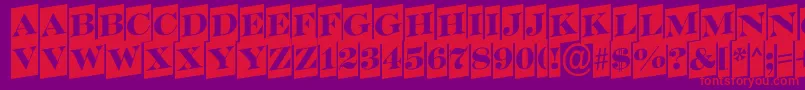 More about SerifertitulcmupRegular Font SerifertitulcmupRegular Font – Red Fonts on Purple Background