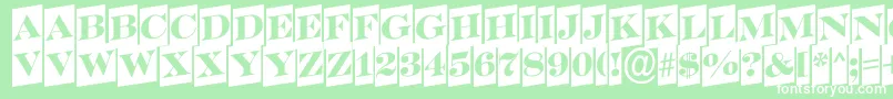 SerifertitulcmupRegular Font – White Fonts on Green Background