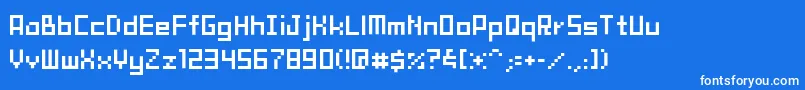 フォントTamaMini02 – 青い背景に白い文字