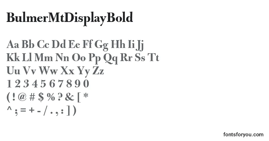 Шрифт BulmerMtDisplayBold – алфавит, цифры, специальные символы