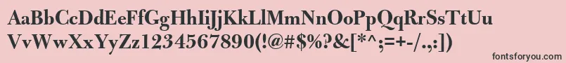 BulmerMtDisplayBold Font – Black Fonts on Pink Background