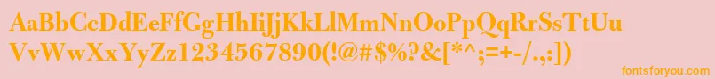 BulmerMtDisplayBold Font – Orange Fonts on Pink Background