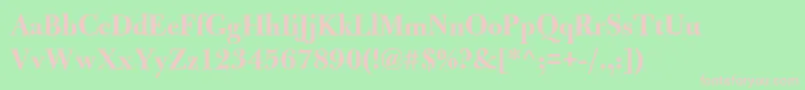 BulmerMtDisplayBold Font – Pink Fonts on Green Background