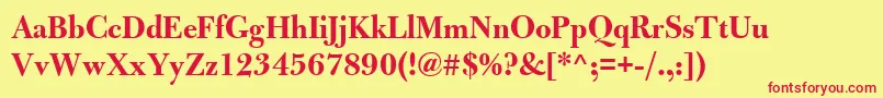 BulmerMtDisplayBold Font – Red Fonts on Yellow Background