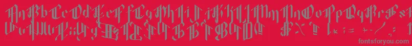 フォントOctotype – 赤い背景に灰色の文字
