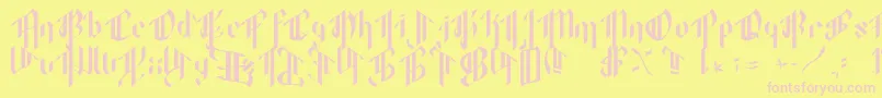 Octotype Font – Pink Fonts on Yellow Background