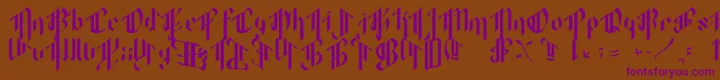 Octotype Font – Purple Fonts on Brown Background