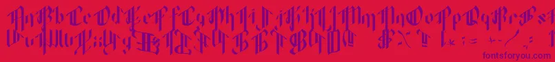 Octotype Font – Purple Fonts on Red Background