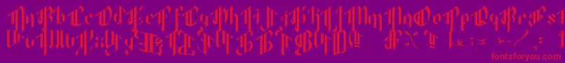 Octotype Font – Red Fonts on Purple Background