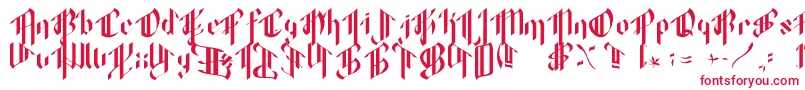 Octotype Font – Red Fonts on White Background