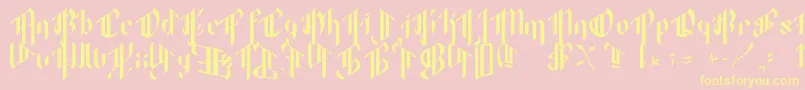 Octotype Font – Yellow Fonts on Pink Background