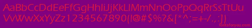 ErielightBold Font – Red Fonts on Purple Background