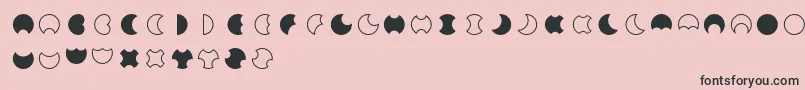 Moon2.0-Schriftart – Schwarze Schriften auf rosa Hintergrund