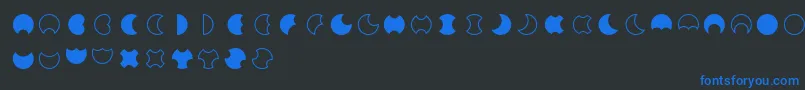 Шрифт Moon2.0 – синие шрифты на чёрном фоне