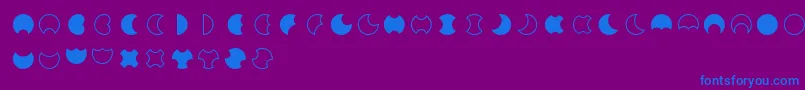 Czcionka Moon2.0 – niebieskie czcionki na fioletowym tle