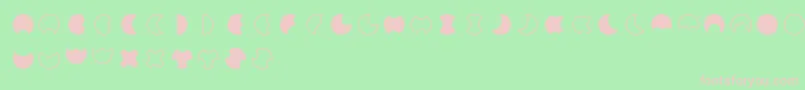 フォントMoon2.0 – 緑の背景にピンクのフォント