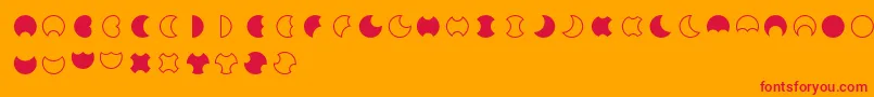 Moon2.0 Font – Red Fonts on Orange Background