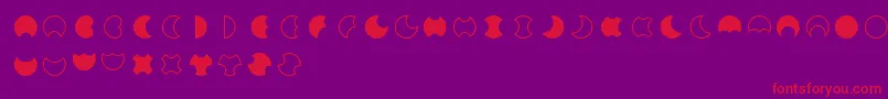 Czcionka Moon2.0 – czerwone czcionki na fioletowym tle