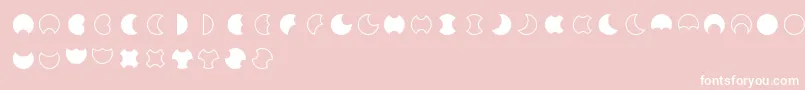 Moon2.0-Schriftart – Weiße Schriften auf rosa Hintergrund