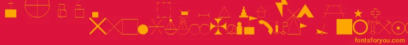 EsriIglFont25 Font – Orange Fonts on Red Background