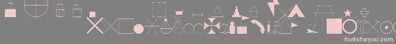 EsriIglFont25-fontti – vaaleanpunaiset fontit harmaalla taustalla