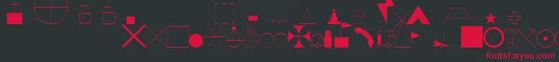 EsriIglFont25 Font – Red Fonts on Black Background