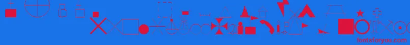 Weitere Informationen zur EsriIglFont25-Schriftart EsriIglFont25-Schriftart – Rote Schriften auf blauem Hintergrund