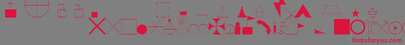 Police EsriIglFont25 – polices rouges sur fond gris