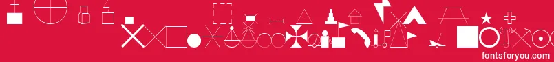 EsriIglFont25 Font – White Fonts on Red Background
