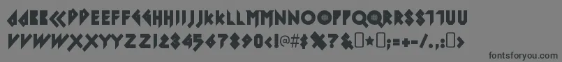 IomanoidBack-fontti – mustat fontit harmaalla taustalla