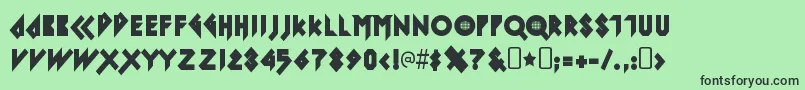 IomanoidBack Font – Black Fonts on Green Background