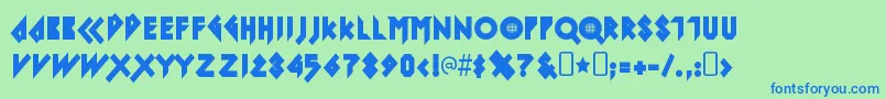 Шрифт IomanoidBack – синие шрифты на зелёном фоне