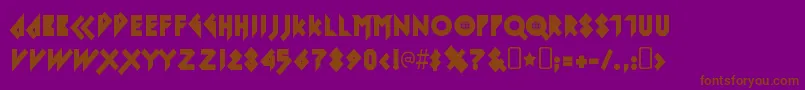 IomanoidBack Font – Brown Fonts on Purple Background