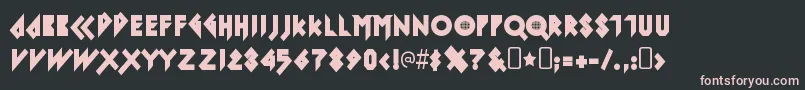 IomanoidBack Font – Pink Fonts on Black Background