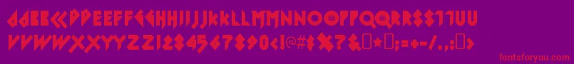 IomanoidBack Font – Red Fonts on Purple Background