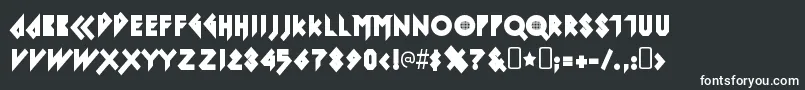 IomanoidBack-fontti – valkoiset fontit