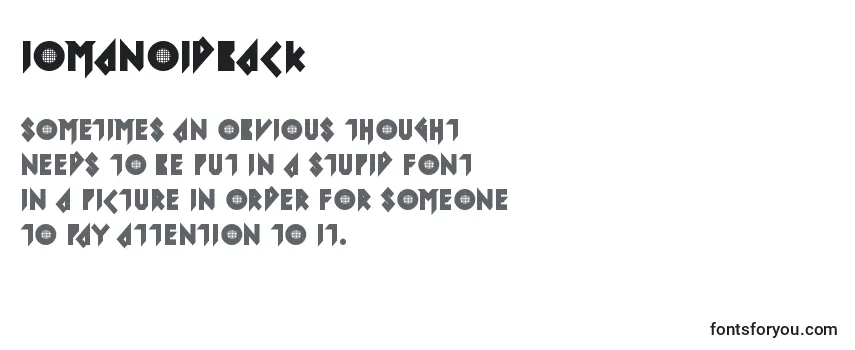 Review of the IomanoidBack Font