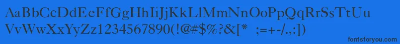 TintinabulationLight Font – Black Fonts on Blue Background