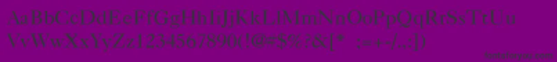 Czcionka TintinabulationLight – czarne czcionki na fioletowym tle