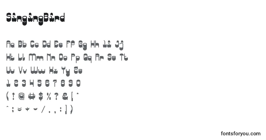 Fuente SingingBird - alfabeto, números, caracteres especiales