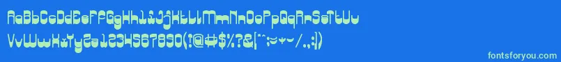 SingingBird Font – Green Fonts on Blue Background