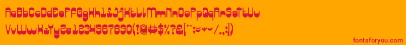 SingingBird Font – Red Fonts on Orange Background