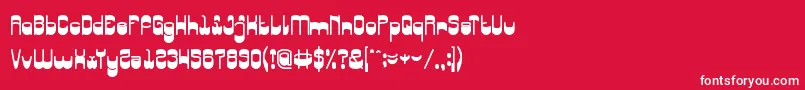 Шрифт SingingBird – белые шрифты на красном фоне