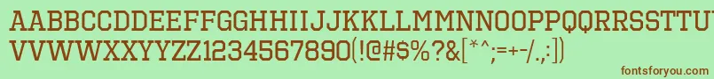 OctinSportsRg Font – Brown Fonts on Green Background