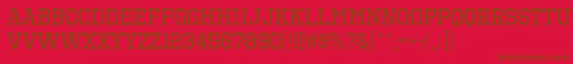 OctinSportsRg Font – Brown Fonts on Red Background