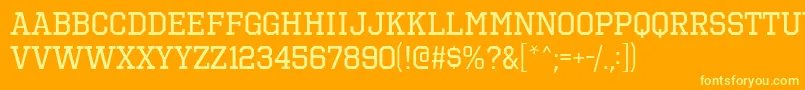 OctinSportsRg Font – Yellow Fonts on Orange Background