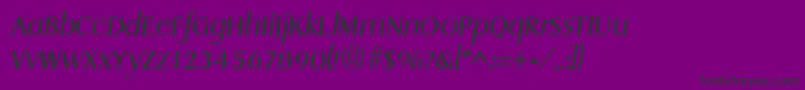 DragonItalic Font – Black Fonts on Purple Background