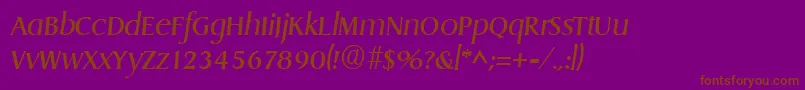 fuente DragonItalic – Fuentes Marrones Sobre Fondo Morado